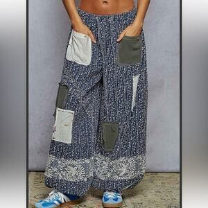 MSRP $118 ✨ POL Bohemian Patchwork Wide Leg Pants – Size S | NWOT ✨